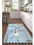 Dijital Baskılı Kaymaz Taban Yıkanabilir Renkli Modern Mutfak Halısı, N-Mutfak-03-Mavi, 5