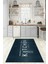 Dijital Baskılı Kaymaz Taban Yıkanabilir Kitchen Yazılı Mutfak Halısı, N-Mutfak-04-Mavi, 2