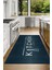 Dijital Baskılı Kaymaz Taban Yıkanabilir Kitchen Yazılı Mutfak Halısı, N-Mutfak-04-Mavi, 3