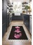 Dijital Baskılı Kaymaz Taban Yıkanabilir Renkli Modern Mutfak Halısı, N-Mutfak-01-Pembe, 4