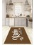 Dijital Baskılı Kaymaz Taban Yıkanabilir Kitchen Yazılı Mutfak Halısı, N-Mutfak-41-Kahve-Beyaz, 4