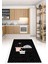 Dijital Baskılı Kaymaz Taban Yıkanabilir Renkli Modern Mutfak Halısı, N-Mutfak-38-Siyah, 1