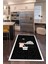 Dijital Baskılı Kaymaz Taban Yıkanabilir Renkli Modern Mutfak Halısı, N-Mutfak-38-Siyah, 2