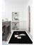 Dijital Baskılı Kaymaz Taban Yıkanabilir Renkli Modern Mutfak Halısı, N-Mutfak-38-Siyah, 3