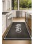 Dijital Baskılı Kaymaz Taban Yıkanabilir Kitchen Yazılı Mutfak Halısı, N-Mutfak-42-Antrasit, 5