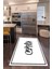 Dijital Baskılı Kaymaz Taban Yıkanabilir Kitchen Yazılı Mutfak Halısı, N-Mutfak-42-Beyaz, 2