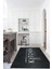 Dijital Baskılı Kaymaz Taban Yıkanabilir Kitchen Yazılı Mutfak Halısı, N-Mutfak-04-Antrasit, 1