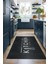 Dijital Baskılı Kaymaz Taban Yıkanabilir Kitchen Yazılı Mutfak Halısı, N-Mutfak-04-Antrasit, 4