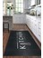 Dijital Baskılı Kaymaz Taban Yıkanabilir Kitchen Yazılı Mutfak Halısı, N-Mutfak-04-Antrasit, 5
