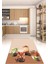 3D Dijital Baskılı Kaymaz Taban Yıkanabilir Renkli Modern Mutfak Halısı, N-Mutfak-37-Kahve, 1