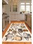 3D Dijital Baskılı Kaymaz Taban Yıkanabilir Renkli Modern Mutfak Halısı, N-Mutfak-35-Kahve, 1