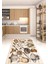 3D Dijital Baskılı Kaymaz Taban Yıkanabilir Renkli Modern Mutfak Halısı, N-Mutfak-35-Kahve, 2