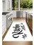 Dijital Baskılı Kaymaz Taban Yıkanabilir Kitchen Yazılı Mutfak Halısı, N-Mutfak-41-Beyaz, 5