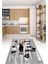 Dijital Baskılı Kaymaz Taban Yıkanabilir Renkli Modern Mutfak Halısı, N-Mutfak-39-Gri, 1
