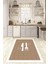 Dijital Baskılı Kaymaz Taban Yıkanabilir Kitchen Yazılı Mutfak Halısı, N-Mutfak-09-Beyaz, 1