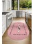 Dijital Baskılı Kaymaz Yıkanabilir Renkli Modern Oval Mutfak Halısı, N-O-Mutfak-10-Pembe, 2