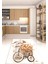 Dijital Baskılı Kaymaz Taban Yıkanabilir Renkli Modern Mutfak Halısı, N-Mutfak-21-Kahve, 4