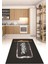 Dijital Baskılı Kaymaz Taban Yıkanabilir Kitchen Yazılı Mutfak Halısı, N-Mutfak-28-Antrasit, 3