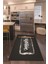 Dijital Baskılı Kaymaz Taban Yıkanabilir Kitchen Yazılı Mutfak Halısı, N-Mutfak-28-Antrasit, 4