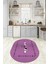 Dijital Baskılı Kaymaz Yıkanabilir Renkli Modern Oval Mutfak Halısı, N-O-Mutfak-10-Mor, 1