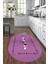 Dijital Baskılı Kaymaz Yıkanabilir Renkli Modern Oval Mutfak Halısı, N-O-Mutfak-10-Mor, 4