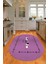 Dijital Baskılı Kaymaz Yıkanabilir Renkli Modern Oval Mutfak Halısı, N-O-Mutfak-10-Mor, 5