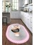 Dijital Baskılı Kaymaz Yıkanabilir Renkli Modern Oval Mutfak Halısı, N-O-Mutfak-08-Pembe, 4