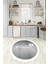 Dijital Baskılı Kaymaz Yıkanabilir Kitchen Yazılı Yuvarlak Mutfak Halısı, N-Y-Mutfak-02-Beyaz, 2