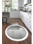 Dijital Baskılı Kaymaz Yıkanabilir Kitchen Yazılı Yuvarlak Mutfak Halısı, N-Y-Mutfak-02-Beyaz, 5