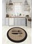 Dijital Baskılı Kaymaz Yıkanabilir Kitchen Yazılı Yuvarlak Mutfak Halısı, N-Y-Mutfak-09-Kahve, 1