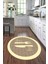 Dijital Baskılı Kaymaz Yıkanabilir Kitchen Yazılı Yuvarlak Mutfak Halısı, N-Y-Mutfak-09-Krem, 4