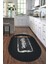 Dijital Baskılı Kaymaz Yıkanabilir Kitchen Yazılı Oval Mutfak Halısı, N-O-Mutfak-28-Antrasit, 1