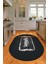 Dijital Baskılı Kaymaz Yıkanabilir Kitchen Yazılı Oval Mutfak Halısı, N-O-Mutfak-28-Antrasit, 2