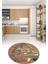 3D Dijital Baskılı Kaymaz Yıkanabilir Renkli Modern Yuvarlak Mutfak Halısı, N-Y-Mutfak-16-Renkli, 5