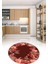 3D Dijital Baskılı Kaymaz Yıkanabilir Renkli Modern Yuvarlak Mutfak Halısı, N-Y-Mutfak-25-Bordo, 3