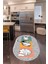 3D Dijital Baskılı Kaymaz Yıkanabilir Renkli Modern Oval Mutfak Halısı, N-O-Mutfak-45-Renkli, 1