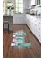 Dijital Baskılı Kaymaz Yıkanabilir Renkli Modern Oval Mutfak Halısı, N-O-Mutfak-30-Beyaz, 1
