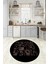 3D Dijital Baskılı Kaymaz Yıkanabilir Renkli Modern Yuvarlak Mutfak Halısı, N-Y-Mutfak-35-Siyah, 5