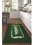 Dijital Baskılı Kaymaz Taban Yıkanabilir Kitchen Yazılı Mutfak Halısı, N-Mutfak-28-Yeşil, 1