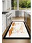 Dijital Baskılı Kaymaz Taban Yıkanabilir Kitchen Yazılı Mutfak Halısı, N-Mutfak-18-Krem, 1