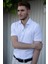 Beyaz Polo Yaka T-Shirt Düğmeli 4