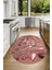 3D Dijital Baskılı Kaymaz Yıkanabilir Renkli Modern Oval Mutfak Halısı, N-O-Mutfak-16-Pembe, 1