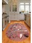 3D Dijital Baskılı Kaymaz Yıkanabilir Renkli Modern Oval Mutfak Halısı, N-O-Mutfak-16-Pembe, 4