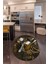 3D Dijital Baskılı Kaymaz Yıkanabilir Renkli Modern Oval Mutfak Halısı, N-O-Mutfak-19-Kahve, 5