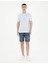 Erkek Açık Mavi Regular Fit Basic Tişört 50280753-VR095 4