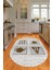 Dijital Baskılı Kaymaz Yıkanabilir Renkli Modern Oval Mutfak Halısı, N-O-Mutfak-14-Kahve, 4