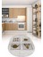 Dijital Baskılı Kaymaz Yıkanabilir Renkli Modern Oval Mutfak Halısı, N-O-Mutfak-14-Kahve, 5