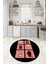 Dijital Baskılı Kaymaz Yıkanabilir Renkli Modern Yuvarlak Mutfak Halısı, N-Y-Mutfak-43-Siyah, 3