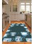 Dijital Baskılı Kaymaz Taban Yıkanabilir Renkli Modern Mutfak Halısı, N-Mutfak-26-Mavi, 2