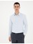 Erkek Açık Mavi Slim Fit Armürlü Uzun Kollu Gömlek 50289391-VR003 3